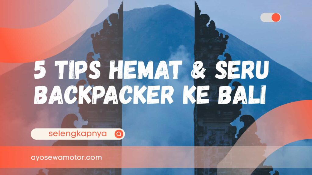 Ilustrasi backpacker ke bali