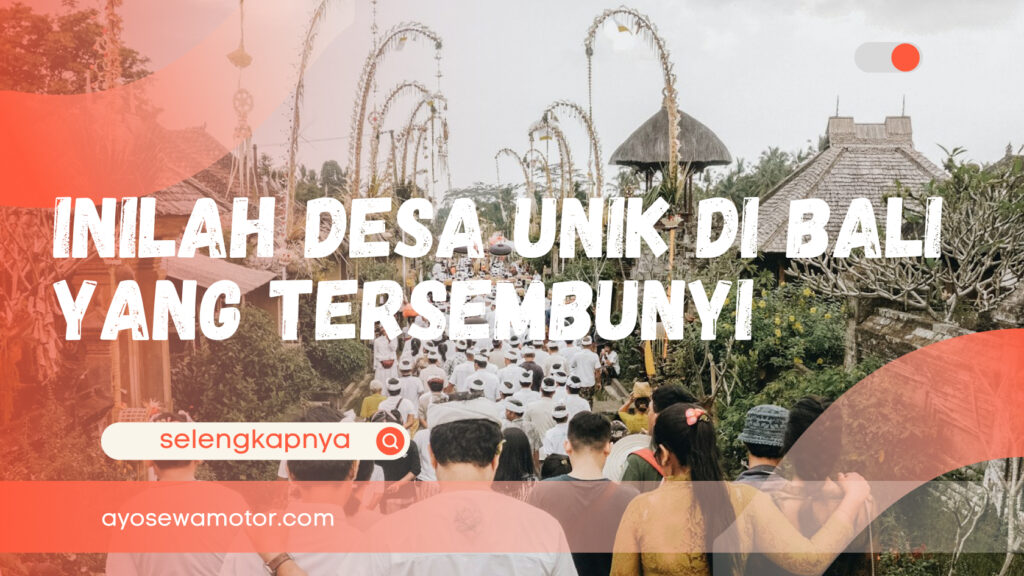 Ilustrasi desa unik di bali
